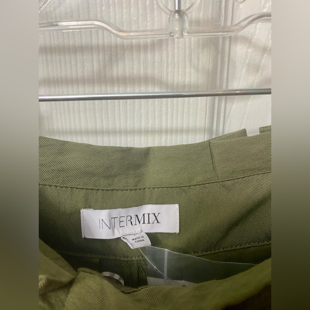 NTERMIX Matilda Paperbag Wide-Leg Pants in Army Green, 2, NWT - Picture 4 of 6